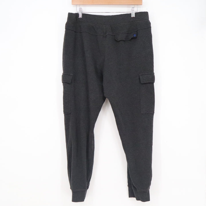 Monument Mens Cargo Jogger Pants Black XL Fleece Lined Drawstring Sweatpants