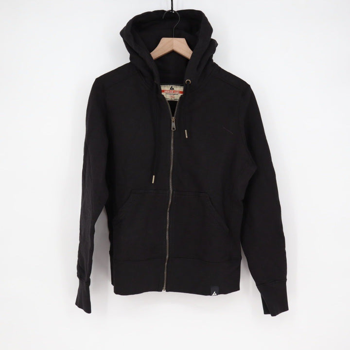 American Giant Womens Black Cotton Full Zip Hoodie Sweatshirt Size L
