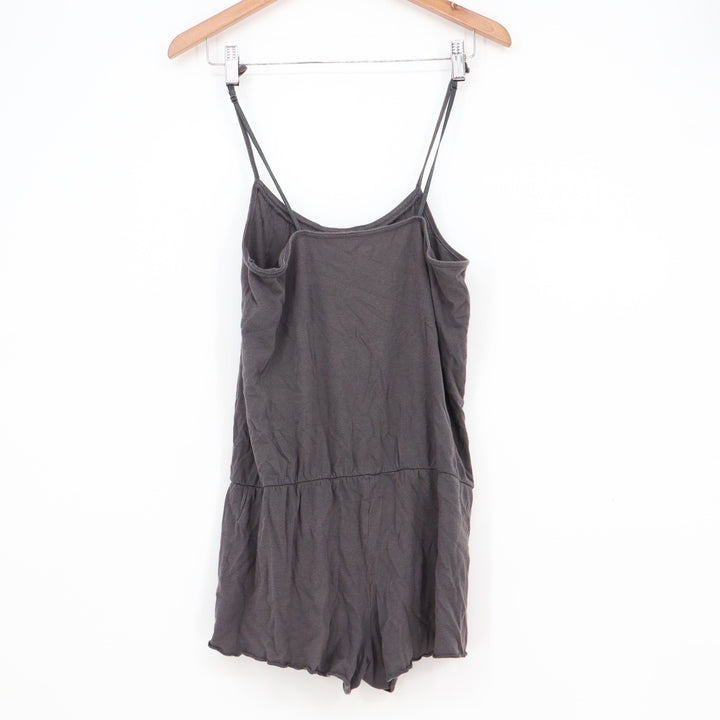 GapBody Gray Cotton Modal Spaghetti Strap Loungewear Romper Small NFE0396