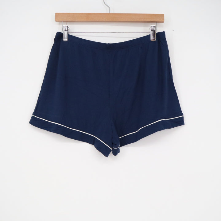 Stars Above Navy Blue Beautifully Soft Pajama Set Short Sleeve Shorts Medium
