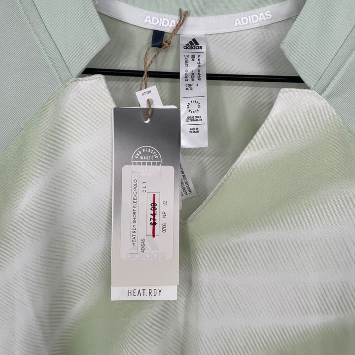 Adidas HEAT RDY Short Sleeve Polo Shirt Muted Green Tie Dye Athletic XL