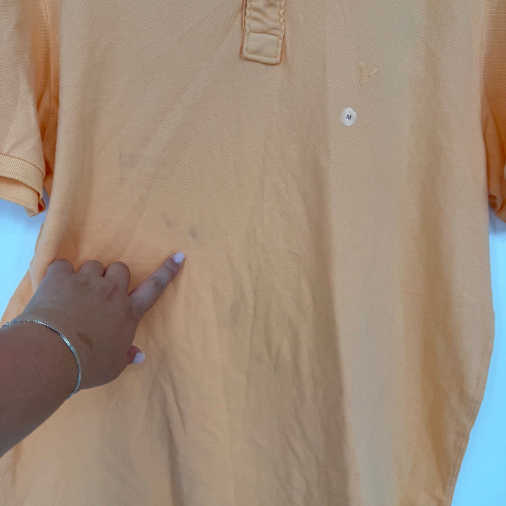 American Eagle Polo Shirt Mens M Orange Short Sleeve Casual Everyday