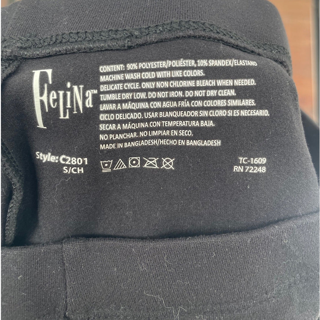 Herina Black Basic Leggings Style C2801 Size S
