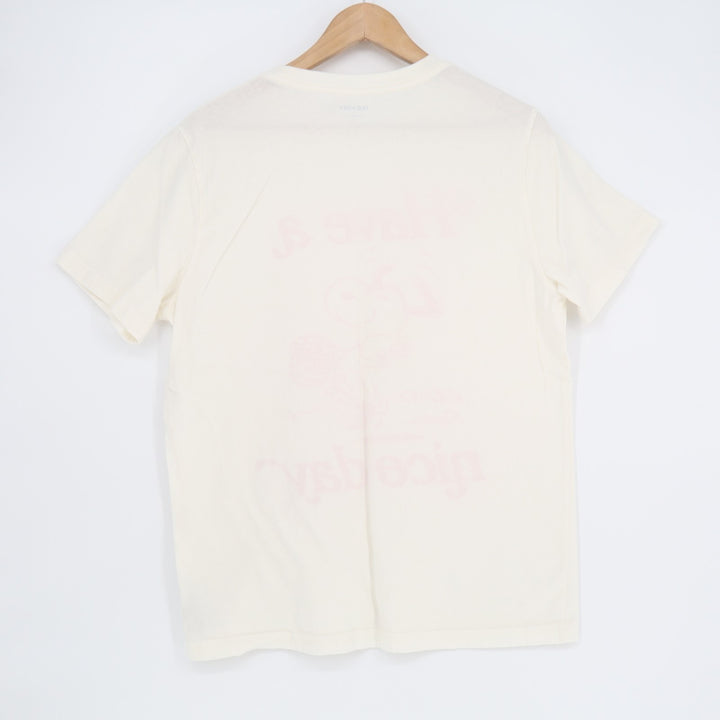 Old Navy Snoopy T-Shirt Womens Medium White Cotton Have A Nice Day Graphic Print