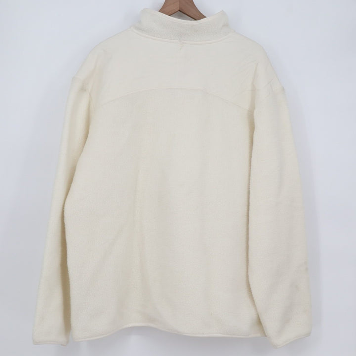 Allbirds Fluff Fleece Jacket Mens XL Cream Pockets Quarter Snap Outdoor Wear