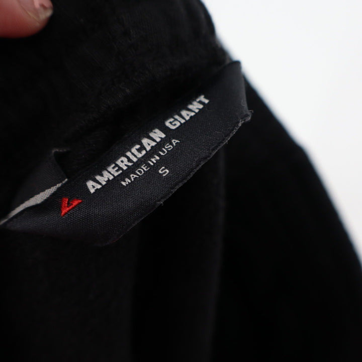 American Giant Men's Sweatshorts Black Cotton Elastic Wist Size S Made In USA
