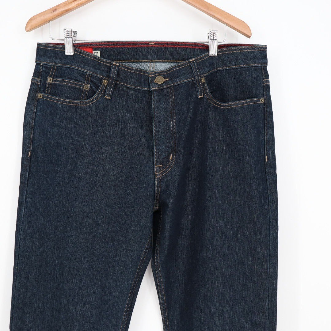 American Giant Men's Dakota Straight Pant Rinse Dark Size 34 Made in USA