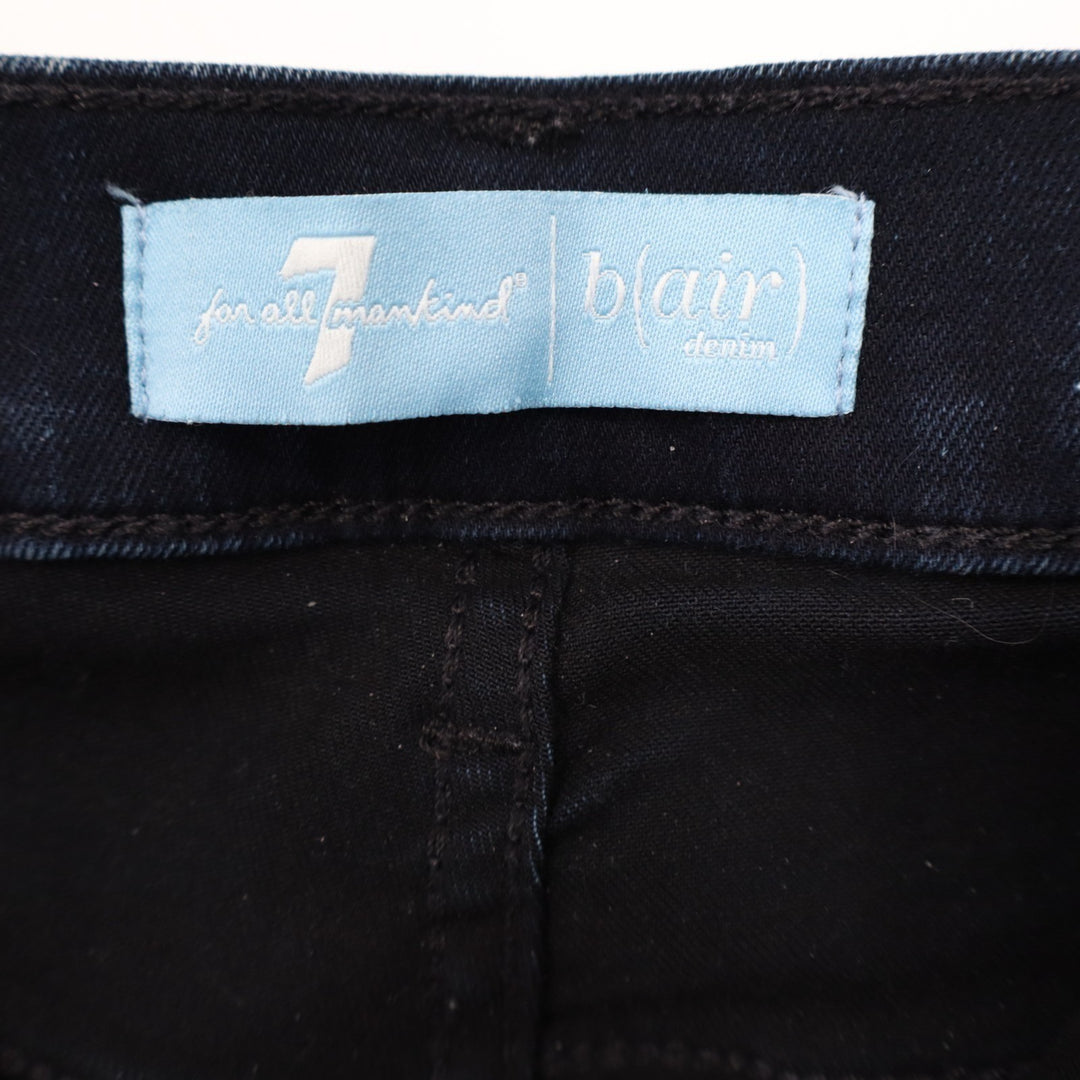 7 For All Mankind B(air) Skinny Jeans Womens 27 Blue Dark Wash Denim Whiskered