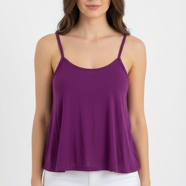 Wet Seal Purple Spaghetti Strap Cami Tank Top Size S