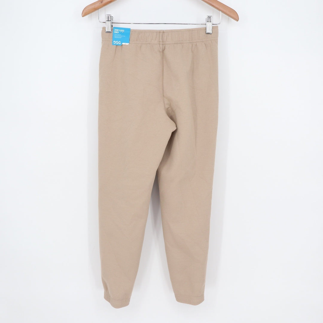 DSG Boys Sport Fleece Jogger Khaki Tan Size Medium M 10-12 Zipper Pocket