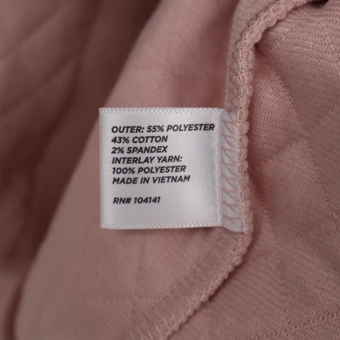 Walter Hagen Rose Pink Quilted Clubhouse Pullover Crew Sweatshirt Womens XL