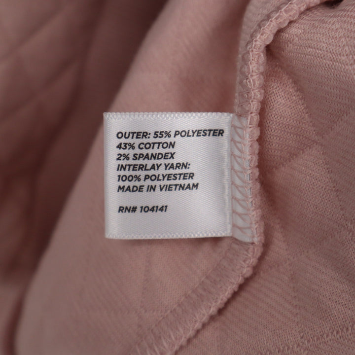 Walter Hagen Rose Pink Quilted Clubhouse Pullover Crew Sweatshirt Womens XL