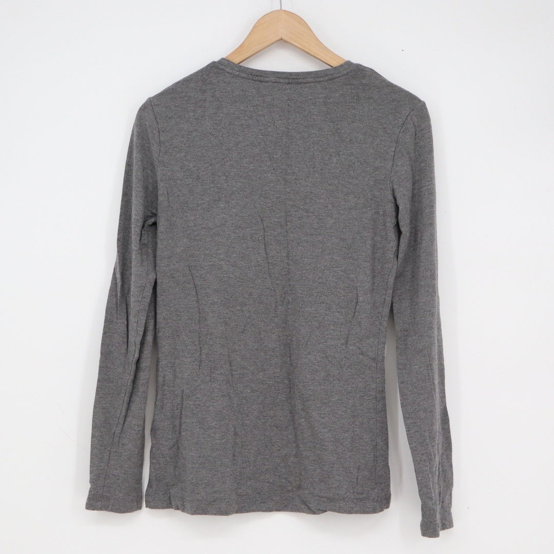 Apt 9 Essential Tee Mens Medium Gray Heathered Long Sleeve Crew Neck Shirt M