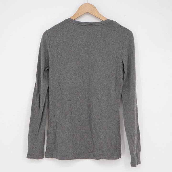 Apt 9 Essential Tee Mens Medium Gray Heathered Long Sleeve Crew Neck Shirt M