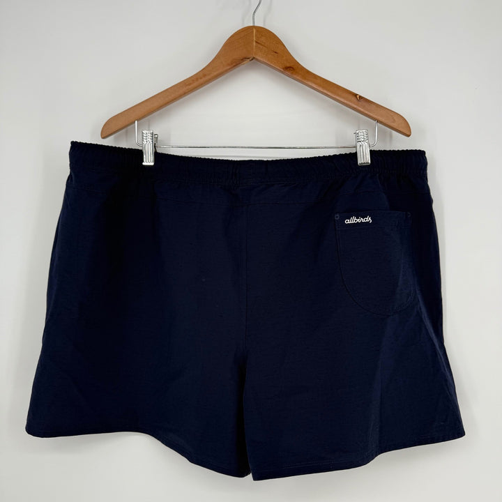 Allbirds Natural Run Shorts XXL Navy Blue Merino Wool Blend Athletic Performance