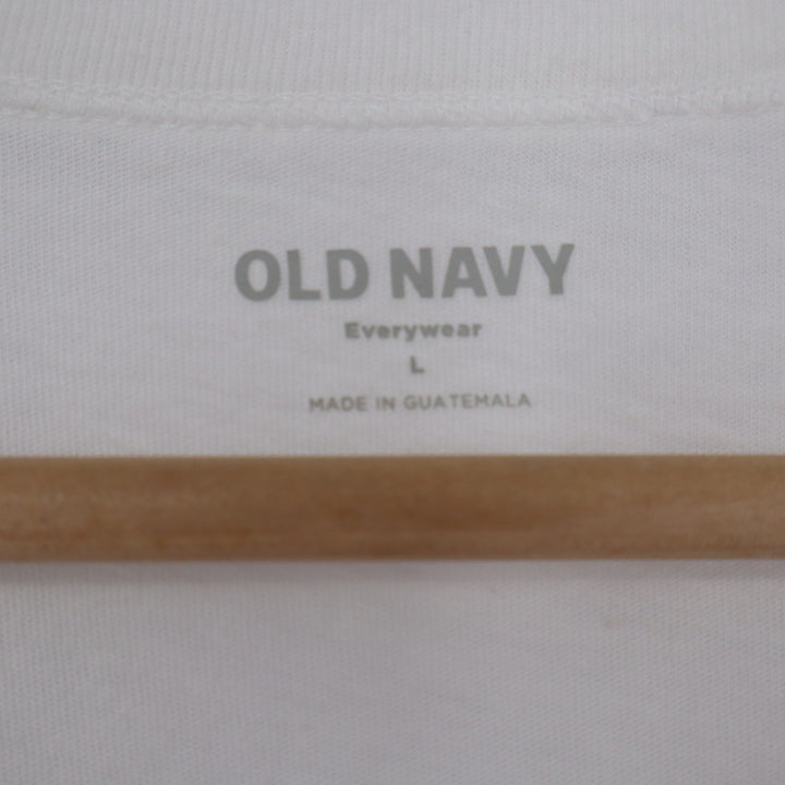 Old Navy Everywear Graphic Tee White Coastal Cafe Nantucket Lobster Mens Large