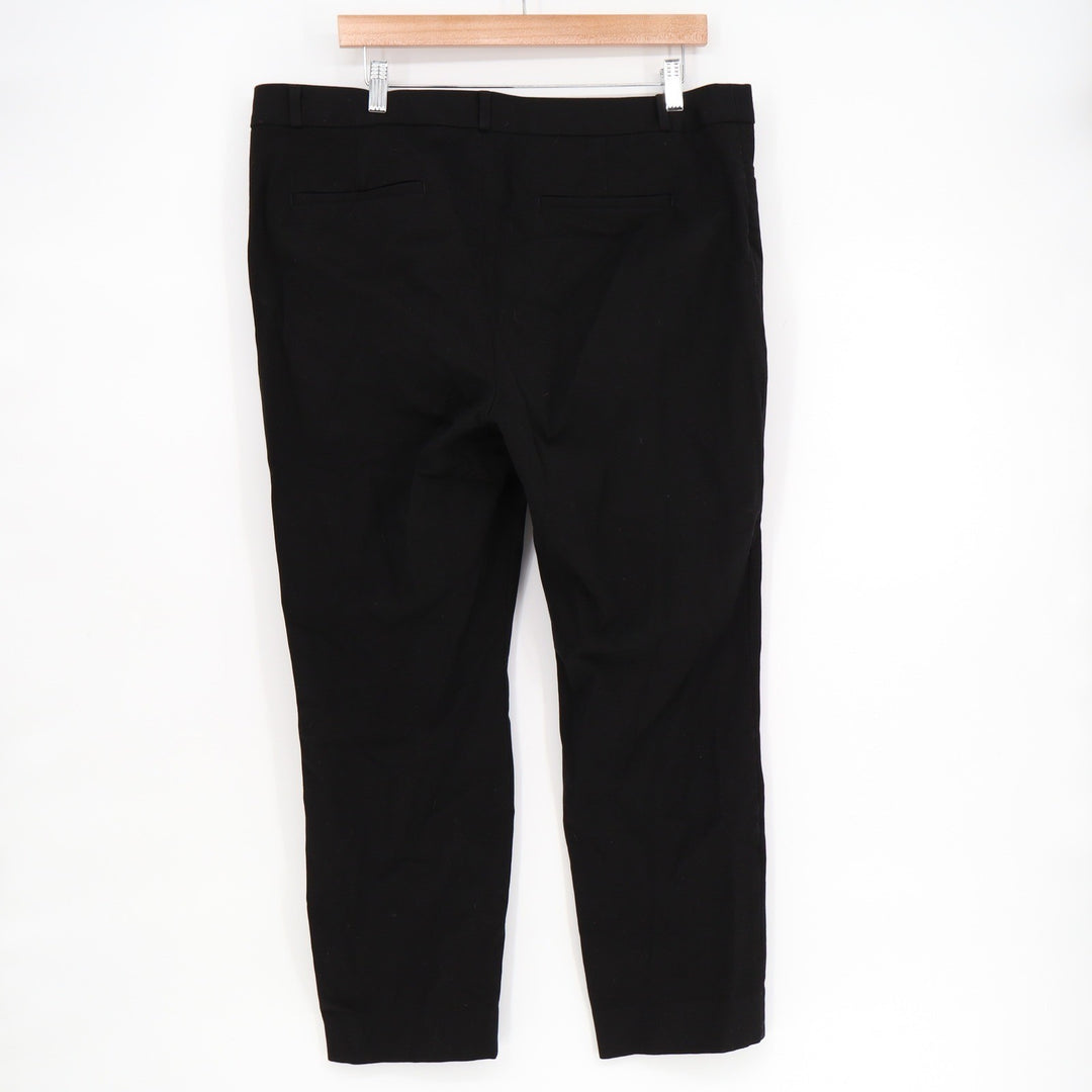 Banana Republic Sloan Black Slim Tapered Cropped Dress Pants Womens Size 16