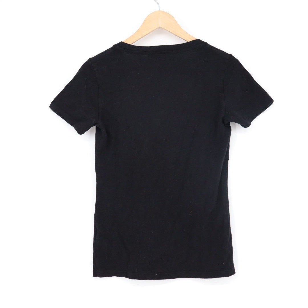 American Giant Classic V Neck T Shirt Black Made USA XS