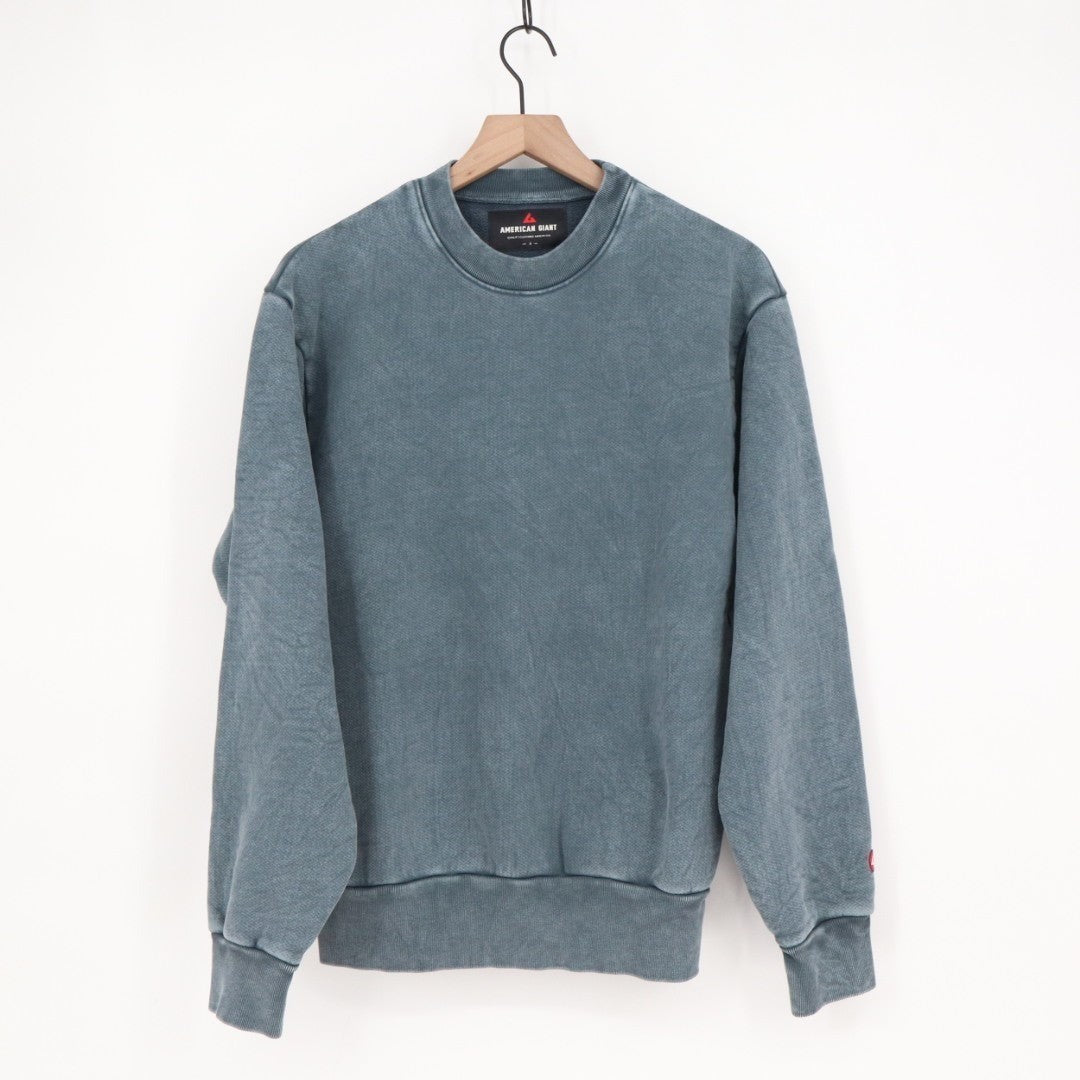 American Giant American Vintage Sweatshirt Unisex S Blue Crew Neck Long Sleeve