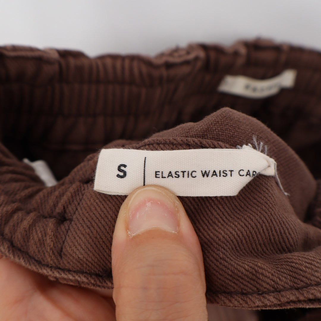 PacSun Brown Elastic Waist Cargo Pants High Rise Straight Leg Small