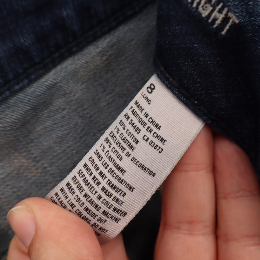 American Eagle Outfitters Jeans Womens 8 Blue Denim Cotton Stretch Straight Leg