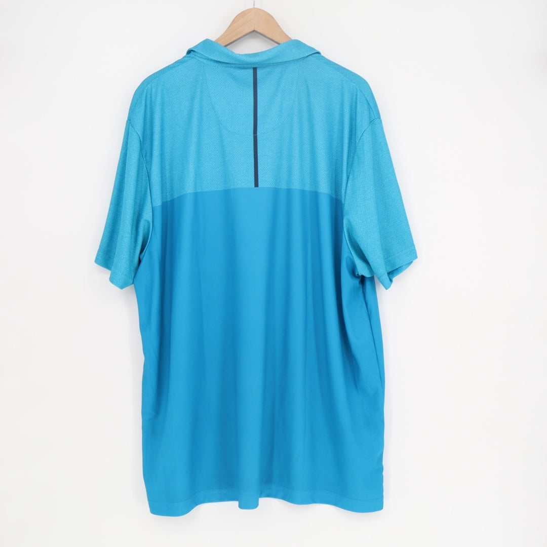 PGA TOUR Airflux Polo Shirt Mens 3XL Blue Short Sleeve Collar Golf Performance