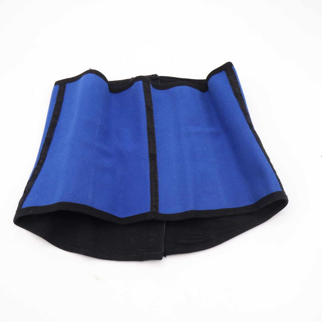 Slim Girl Shapewear Workout Waist Cincher Blue Black Latex Size 34 M