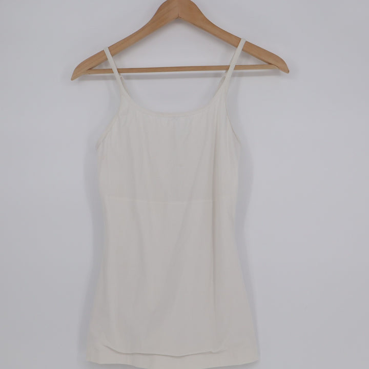 Maidenform Shapewear Women Large White Nylon Stretch Adjustable Strap Scoop Neck