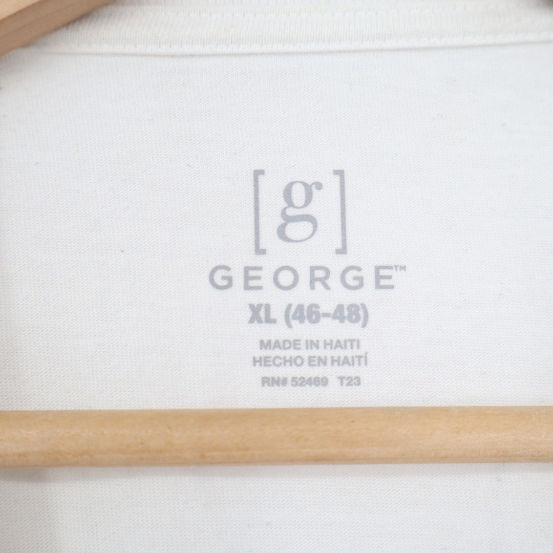 George Mens Crew Neck Short Sleeve T-Shirt XL 46-48 Off-White Recycled Blend