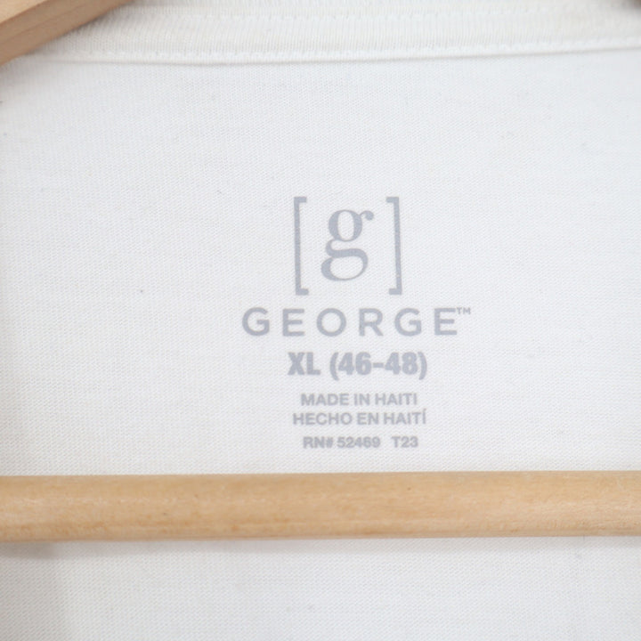 George Mens Crew Neck Short Sleeve T-Shirt XL 46-48 Off-White Recycled Blend