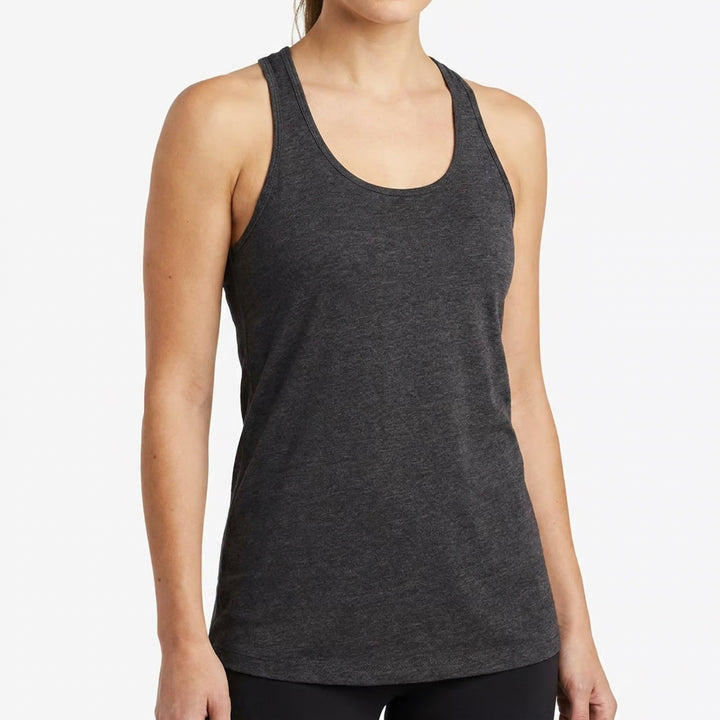 Unbranded Womens Racerback Tank Top Charcoal Grey Heathered Activewear