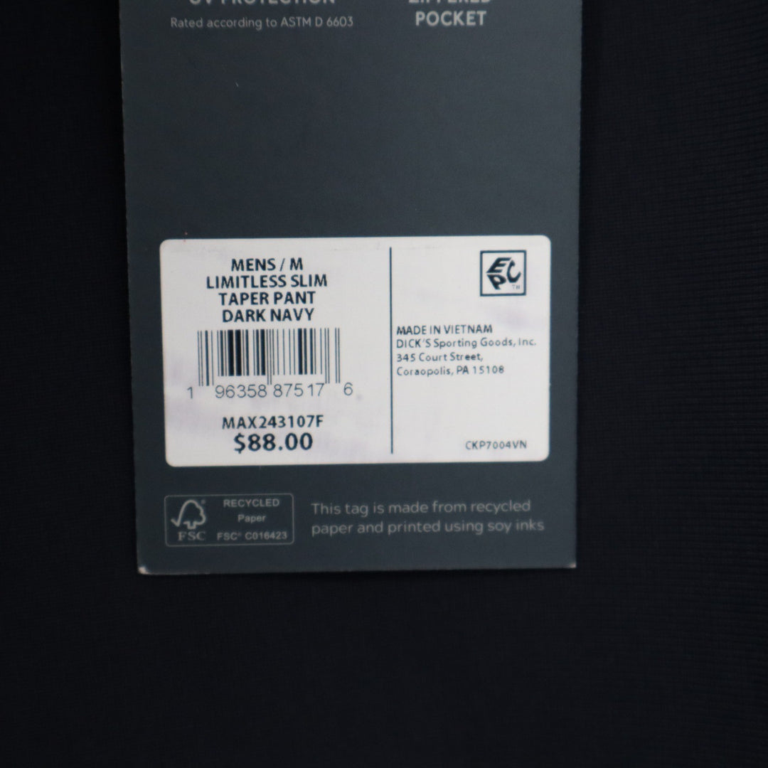 VRST Mens Limitless Slim Tapered Pant Dark Navy Blue Size M