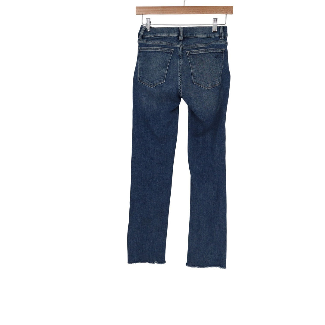 DL1961 Mara Straight Leg Mid Rise Raw Hem Blue Jeans Size 26 DL Performance