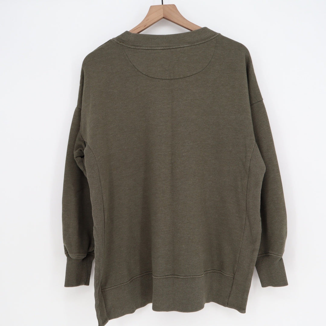 Aerie Womens Oversized Crewneck Sweatshirt Olive Green Size M