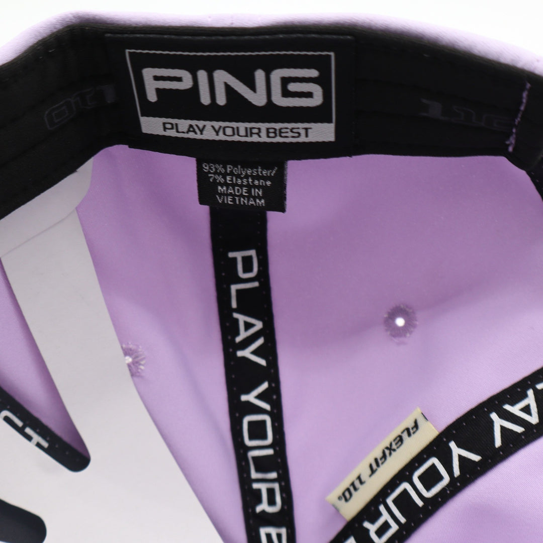 PING Lavender Flexfit 110 Performance Golf Hat LDSI GCYCAP Adjustable Purple Cap