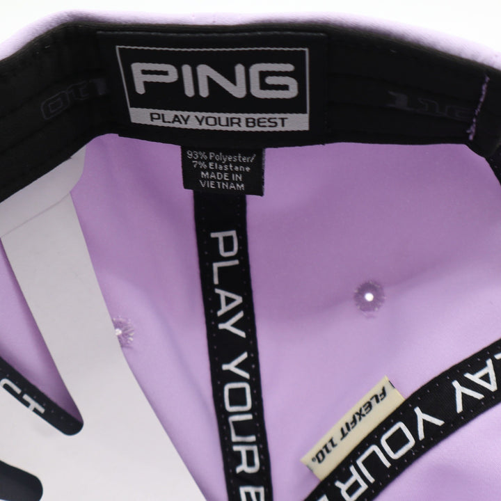 PING Lavender Flexfit 110 Performance Golf Hat LDSI GCYCAP Adjustable Purple Cap