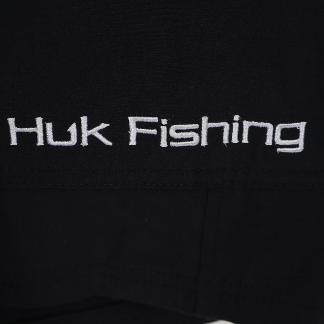 Huk Performance Fishing Shorts Mens XL Black Stretch Cargo Utility