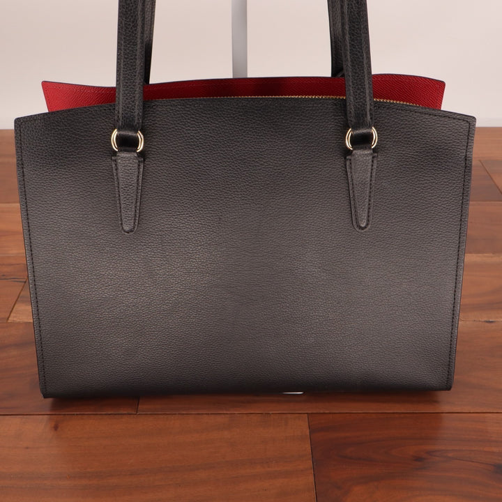 Coach Tatum Carryall Handbag Womens Core Black Pebbled Leather Shoulder Bag