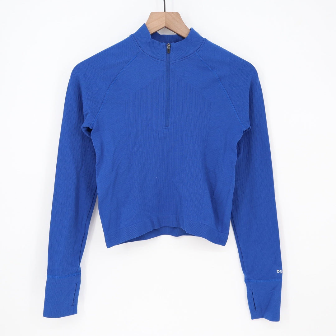 DSG Womens Momentum Seamless 1/4 Zip Pullover Team Royal Blue Small
