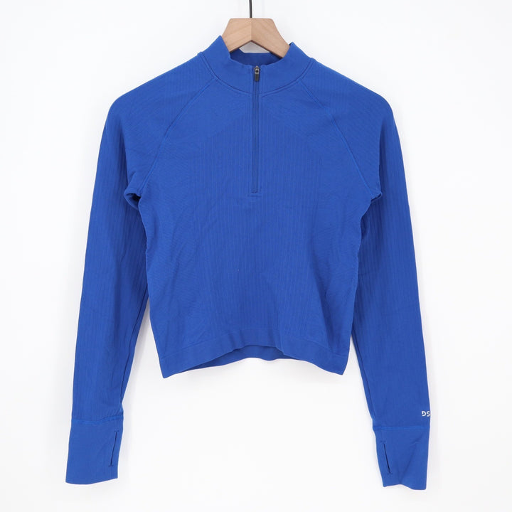 DSG Womens Momentum Seamless 1/4 Zip Pullover Team Royal Blue Small
