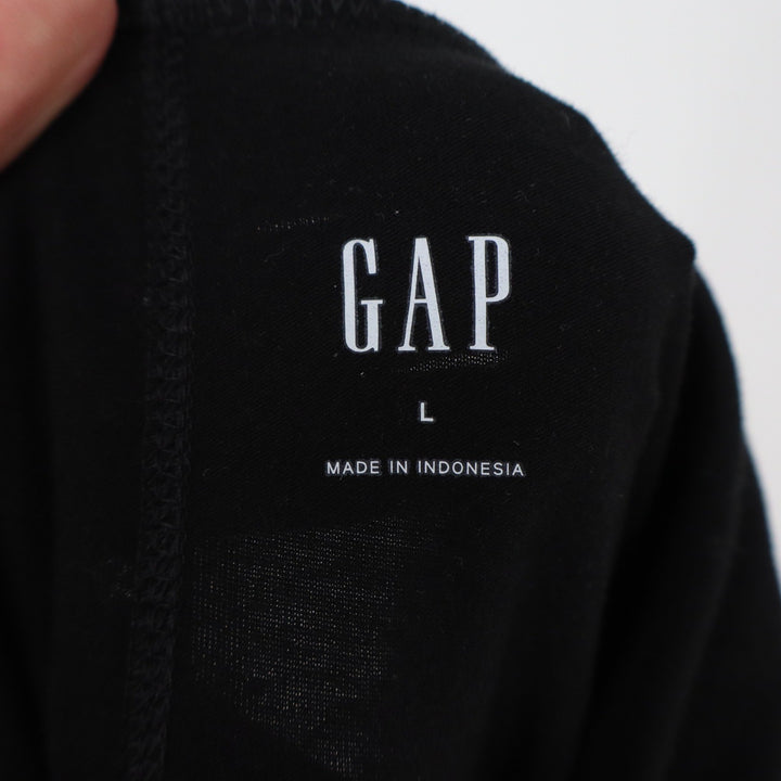 Gap Womens Black Long Sleeve Turtleneck Top Stretch Cotton Blend Large