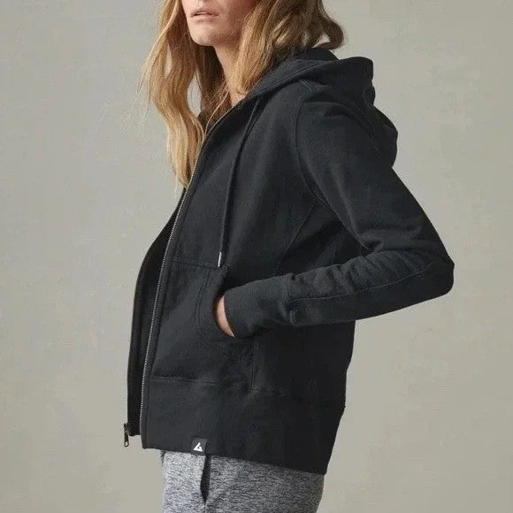 American Giant Sportswear Company Women's Black Cotton Full Zip Hoodie Size L