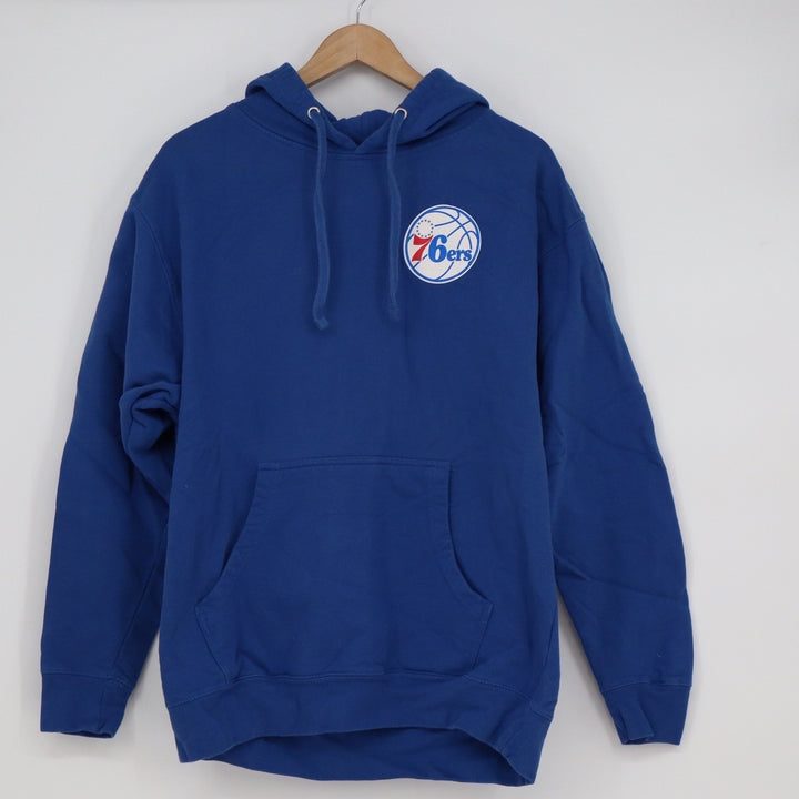 Independent Trading Co Philadelphia 76ers Hoodie Blue NBA Graphic Large