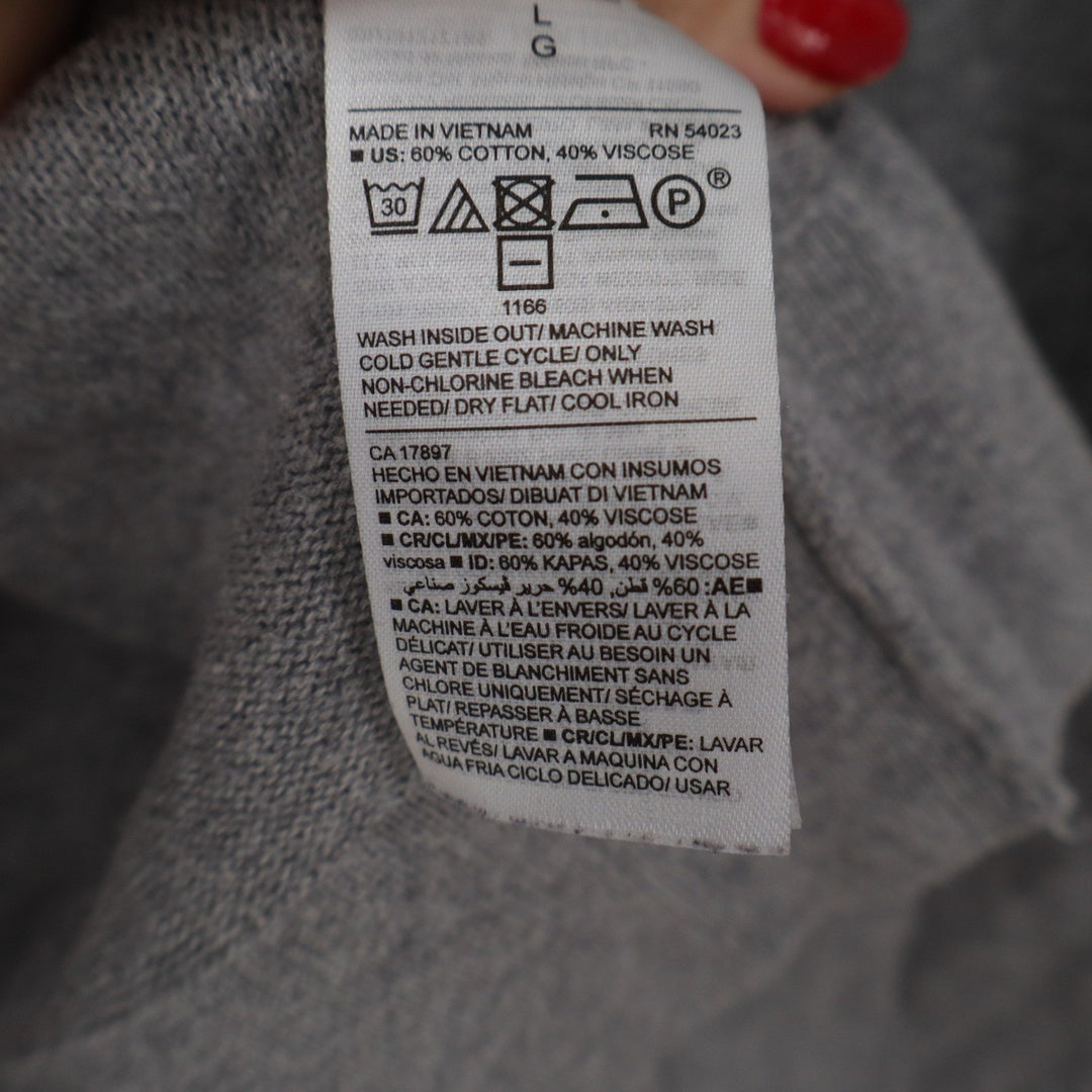 Old Navy Mens Large Gray Mock Neck Long Sleeve Cotton Viscose Knit Sweater