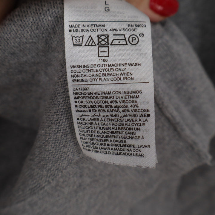 Old Navy Mens Large Gray Mock Neck Long Sleeve Cotton Viscose Knit Sweater