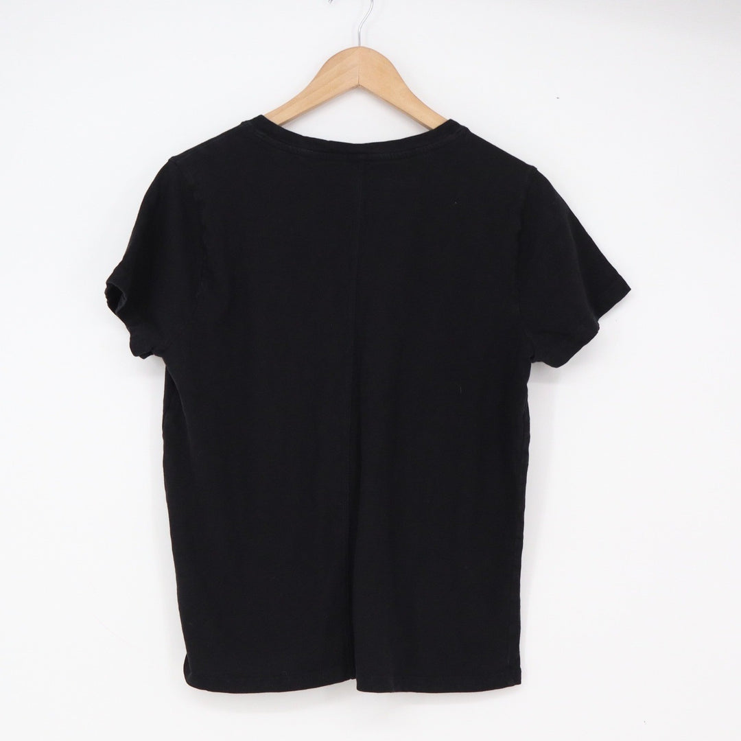 J.Crew T-Shirt Womens L Girlfriend Tee Black Short Sleeve Solid Excellent