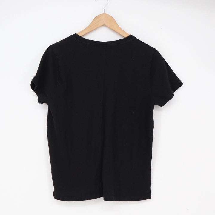 J.Crew T-Shirt Womens L Girlfriend Tee Black Short Sleeve Solid Excellent