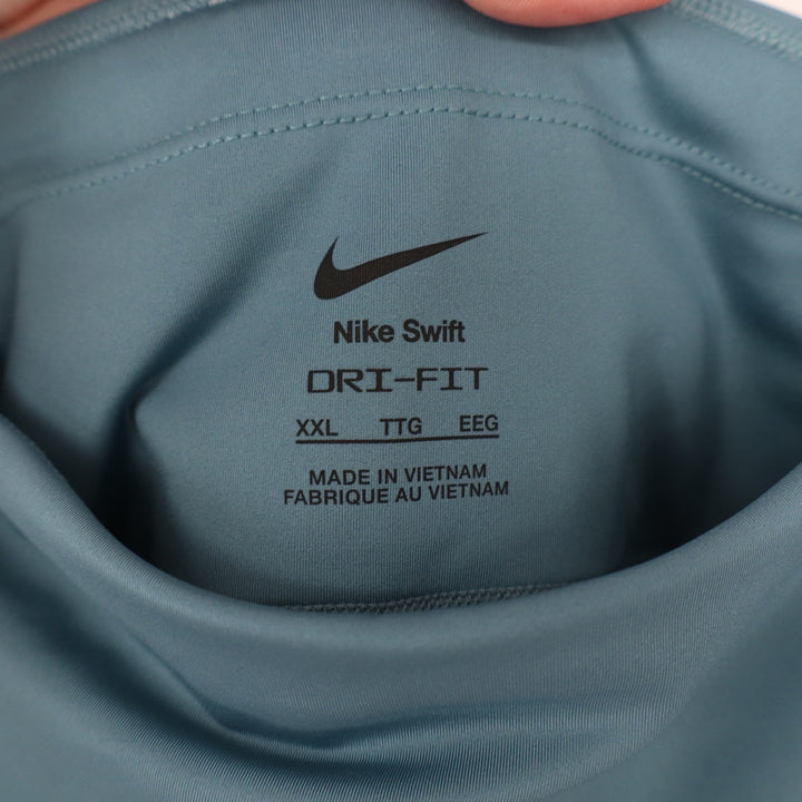 Nike Swift Dri-FIT Womens XXL Blue Perforated Running Leggings