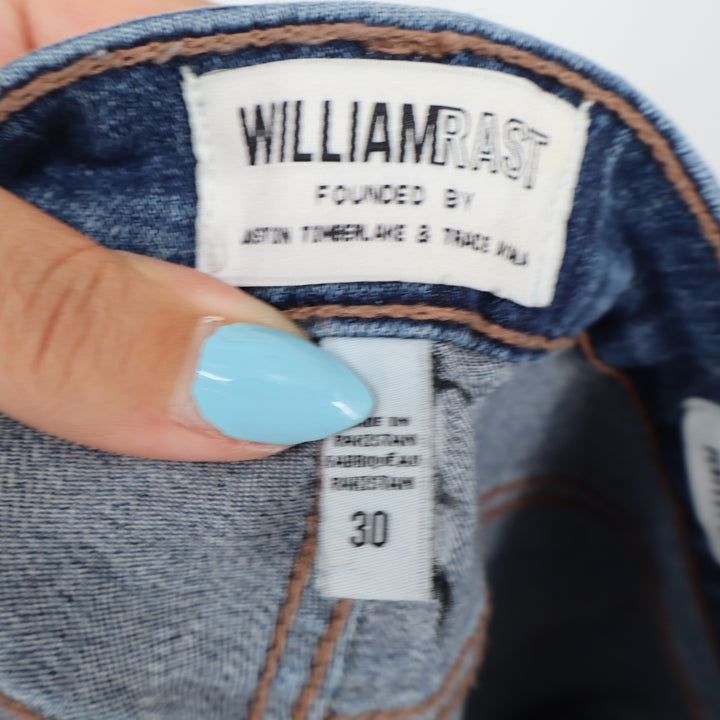 William Rast Jeans Junior 30 Skinny Blue Frayed Fringe Hem Distressed Excellent
