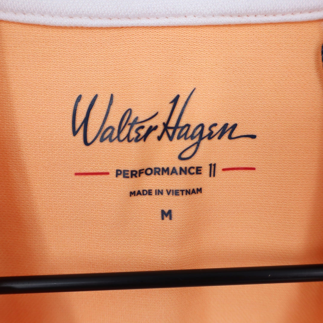 Walter Hagen P11 Sleeveless Johnny Golf Polo Peach Fuzz Orange Womens Medium